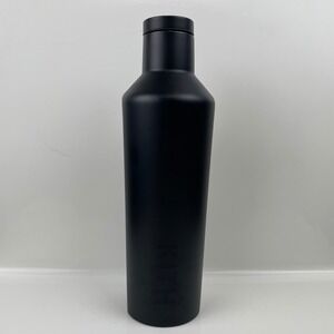 Kith Corkcicle Canteen 16oz Water Bottle Matte Black Tonal Logo Stainless Steel